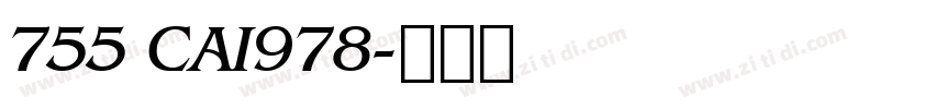 755 CAI978字体转换